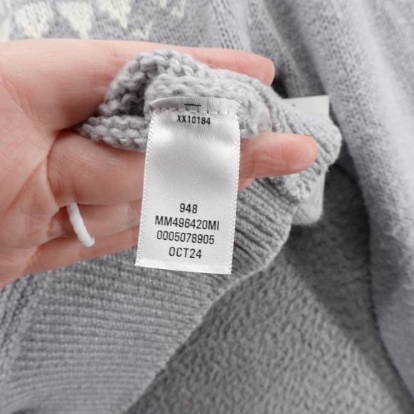 Melrose and Market Womens XXL Grey Fair Isle Crew Neck Knit Sweater NEW - Picture 11 of 12